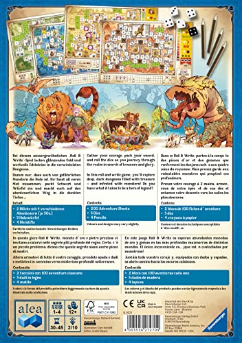 Dungeons, Dice and Danger, alea Strategiespiel, Würfelspiel für Erwachsene, Roll & Write Spiel ab 12 Jahren, Ravensburger 27270