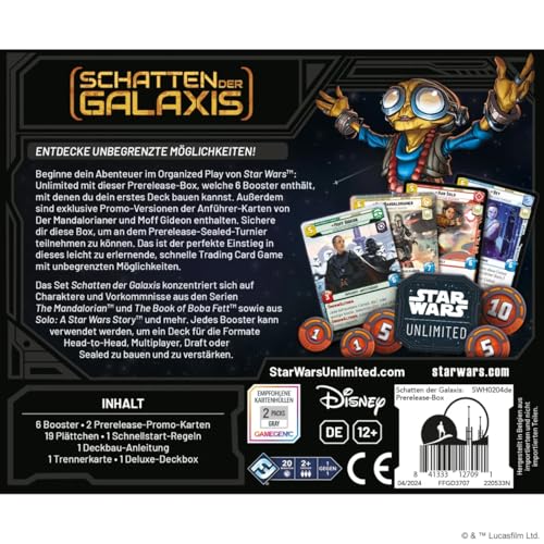 Star Wars: Unlimited - Schatten der Galaxis - Prerelease-Box mit 6 Boostern und vielem mehr - DEUTSCH