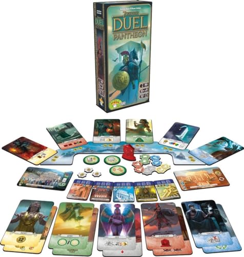 7 Wonders Duel Big Box | Grundspiel + 2 Erweiterungen Agora & Pantheon | Kennerspiel | Strategiespiel | 2 Spieler | Ab 10+ Jahren | 30+ Minuten | Deutsch | Asmodee | UNBOX NOW | Repos Production