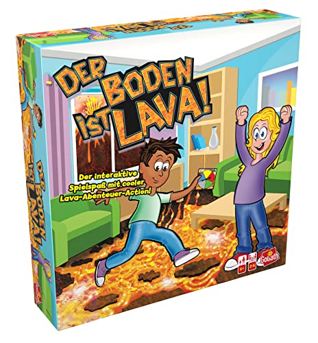 Goliath Der Boden ist Lava, Spiele und Partyspiel für Drinnen und Draußen! Für die ganze Familie ab 5 Jahren, Gesellschaftsspiel für 2 bis 6 Spieler