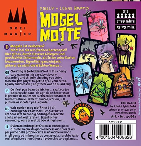 Schmidt Spiele 40862 Mogel Motte, Drei Magier Kartenspiel