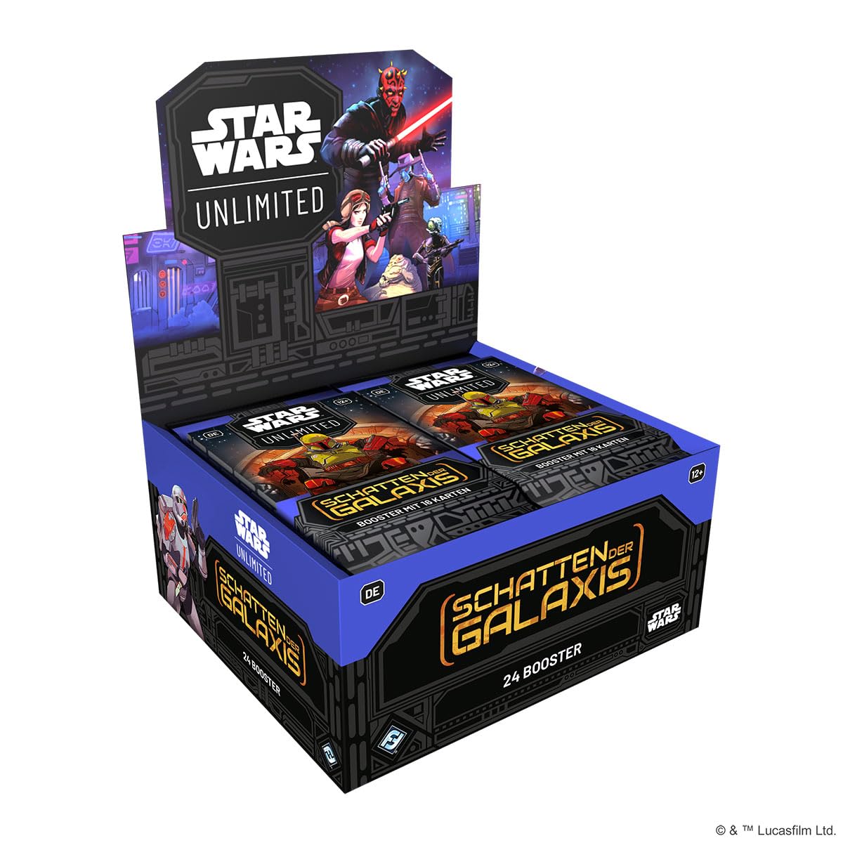 Star Wars: Unlimited - Schatten der Galaxis - Display Booster Box - (24 Booster Packs mit jeweils 16 Karten) - Deutsch - Originalverpackt - Trading Card Game