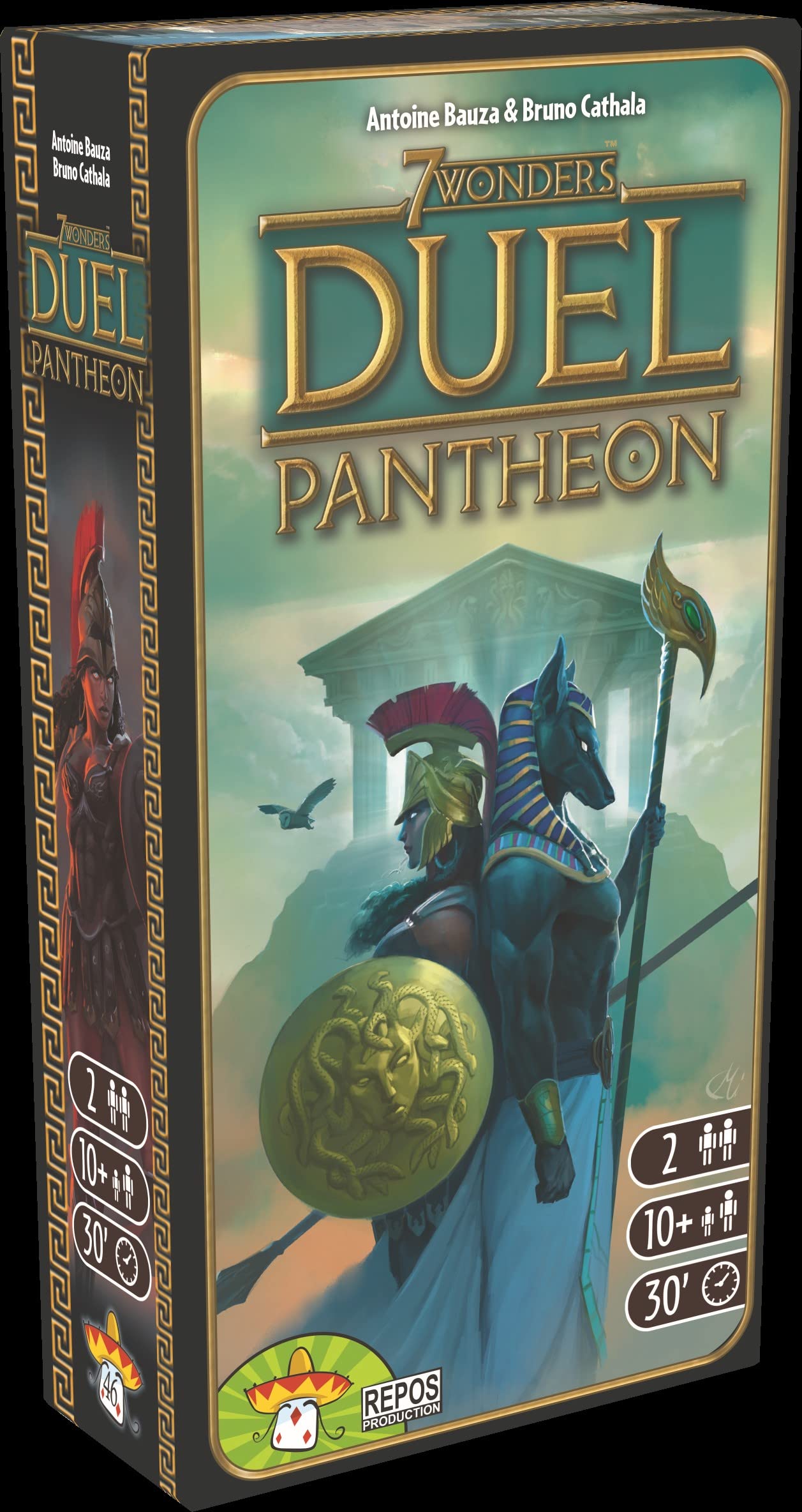 7 Wonders Duel Big Box | Grundspiel + 2 Erweiterungen Agora & Pantheon | Kennerspiel | Strategiespiel | 2 Spieler | Ab 10+ Jahren | 30+ Minuten | Deutsch | Asmodee | UNBOX NOW | Repos Production