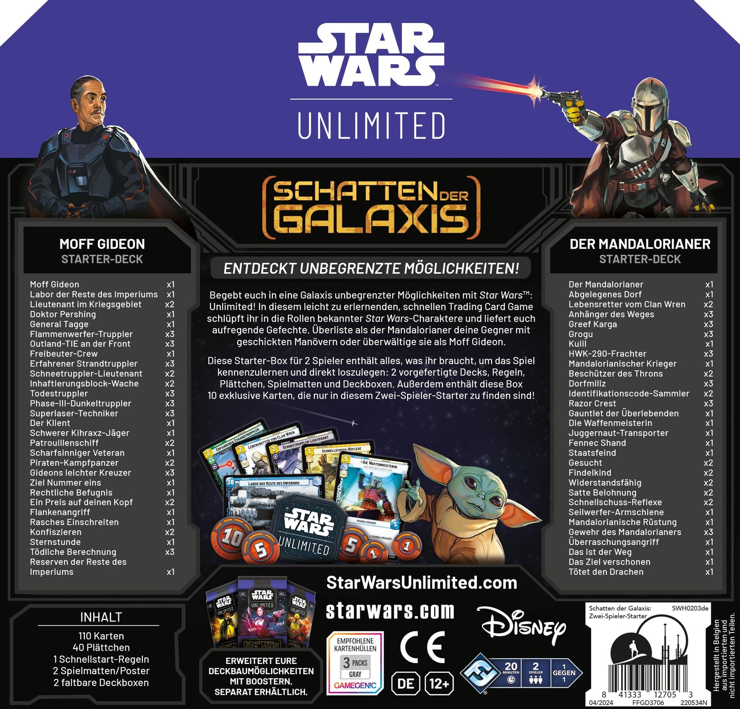 Star Wars: Unlimited - Schatten der Galaxis - Zwei Spieler Starter - Deutsch - Originalverpackt - Trading Card Game