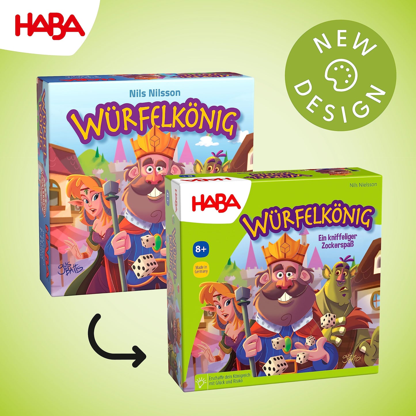 HABA 303485 - Würfelkönig, kniffeliges Zockerspiel für 2-5 Spieler ab 8 Jahren, spannendes Gesellschaftsspiel für die ganze Familie