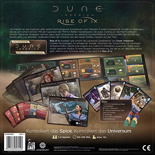 Dune: Imperium – Rise of Ix | Erweiterung | Kennerspiel | Strategiespiel | 1-4 Spieler | Ab 13+ Jahren | 60-120 Minuten | Deutsch | Asmodee | Dire Wolf Digital