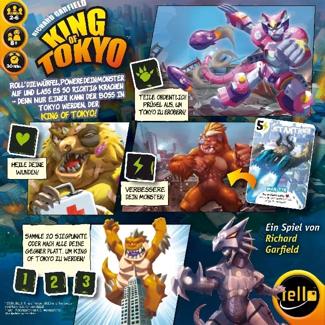 King of Tokyo: Kniffel für Kinder und Erwachsene! Neue Edition, Deutsch, Iello 513299